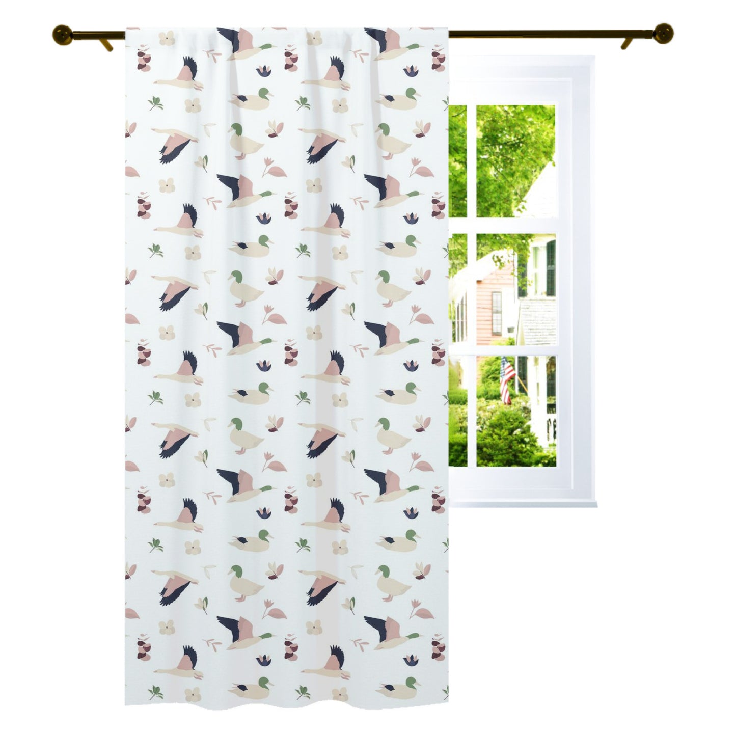 Duck Curtain, Single Panel, Modern nursery decor