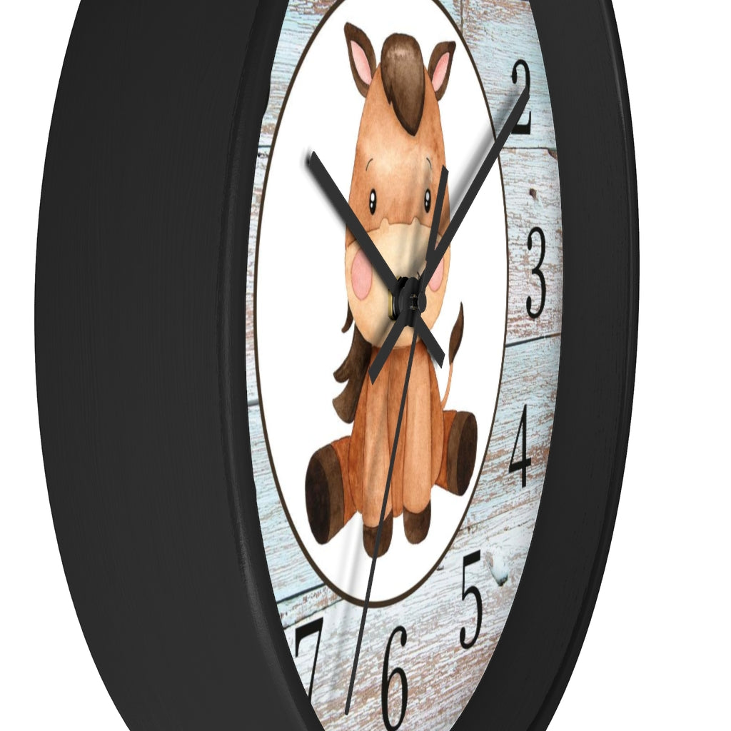 Horse Kids wall clock | Farm Nursery Decor