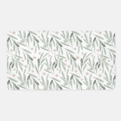 Floral Olives Crib Sheet, Greenery Nursery Bedding