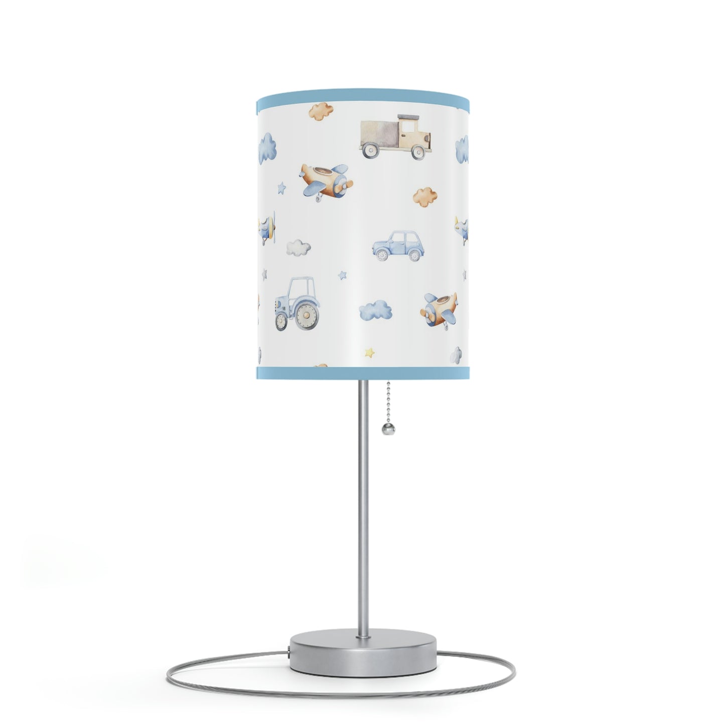 Transport Vehicles Lamp, Transportation nursery decor - Blue Transportation