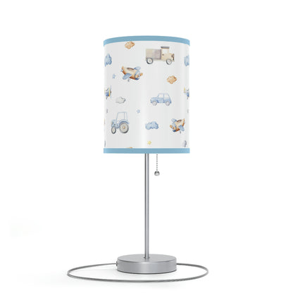 Transport Vehicles Lamp, Transportation nursery decor - Blue Transportation