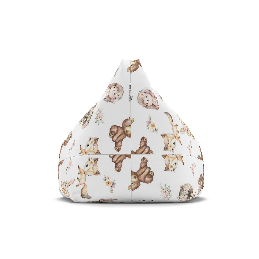 Woodland Bean Bag Chair Cover, Frest Animals kids room decor - Forest Friends