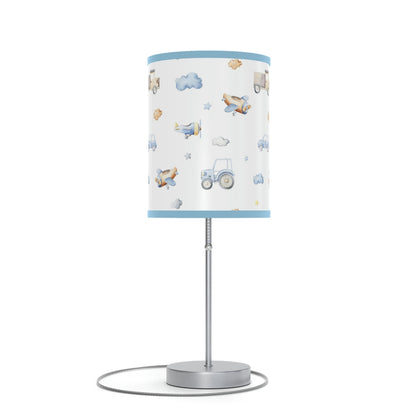 Transport Vehicles Lamp, Transportation nursery decor - Blue Transportation