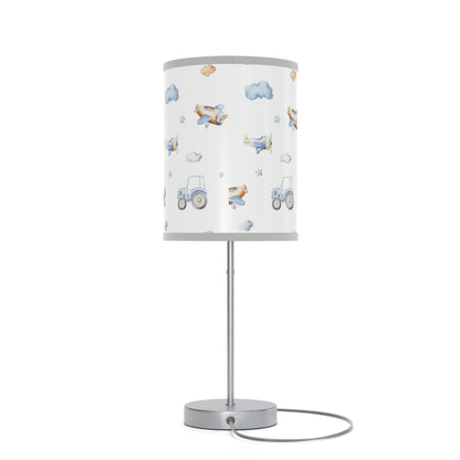 Transport Vehicles Lamp, Transportation nursery decor - Blue Transportation