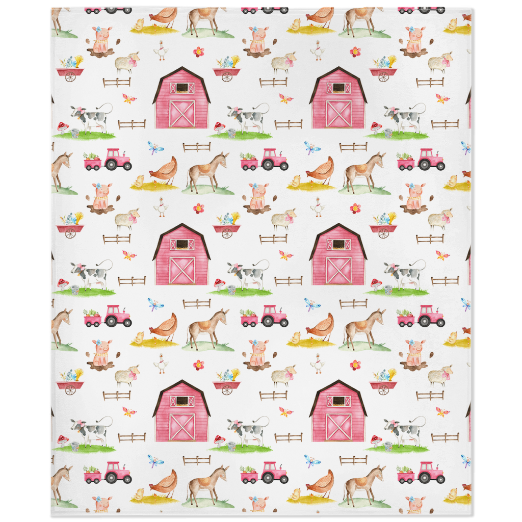 Farm girl blanket, Girl Farm Nursery Bedding - Farm Sweet Farm