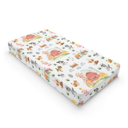 Farm Changing Pad Cover, Barnyard Nursery Decor - Farm Babies