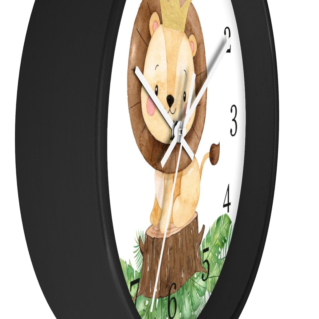 Lion clock, Safari Nursery decor - Safari Explorer