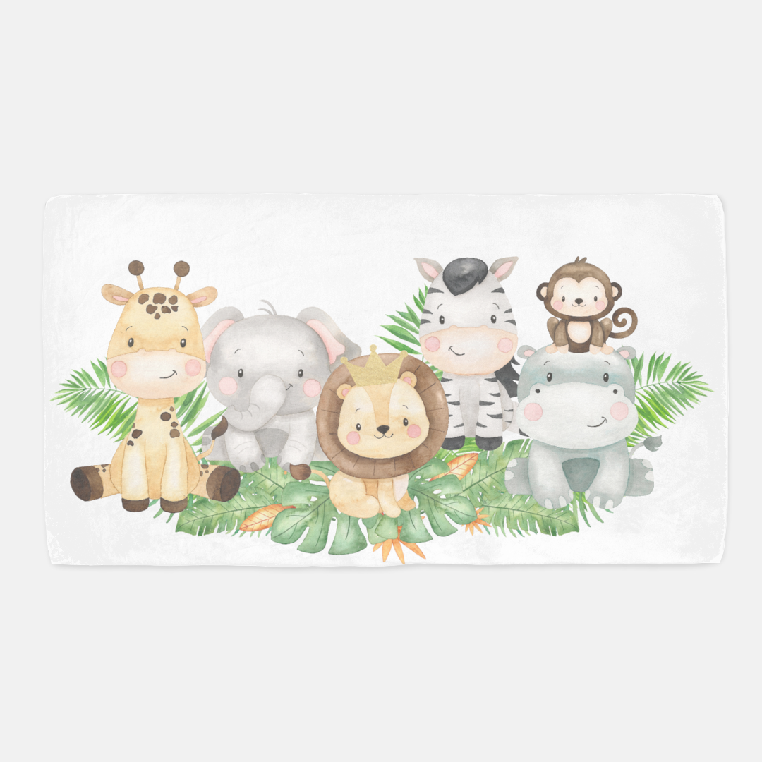 Safari Fitted Crib Sheet, Jungle Nursery Bedding - Safari Explorer