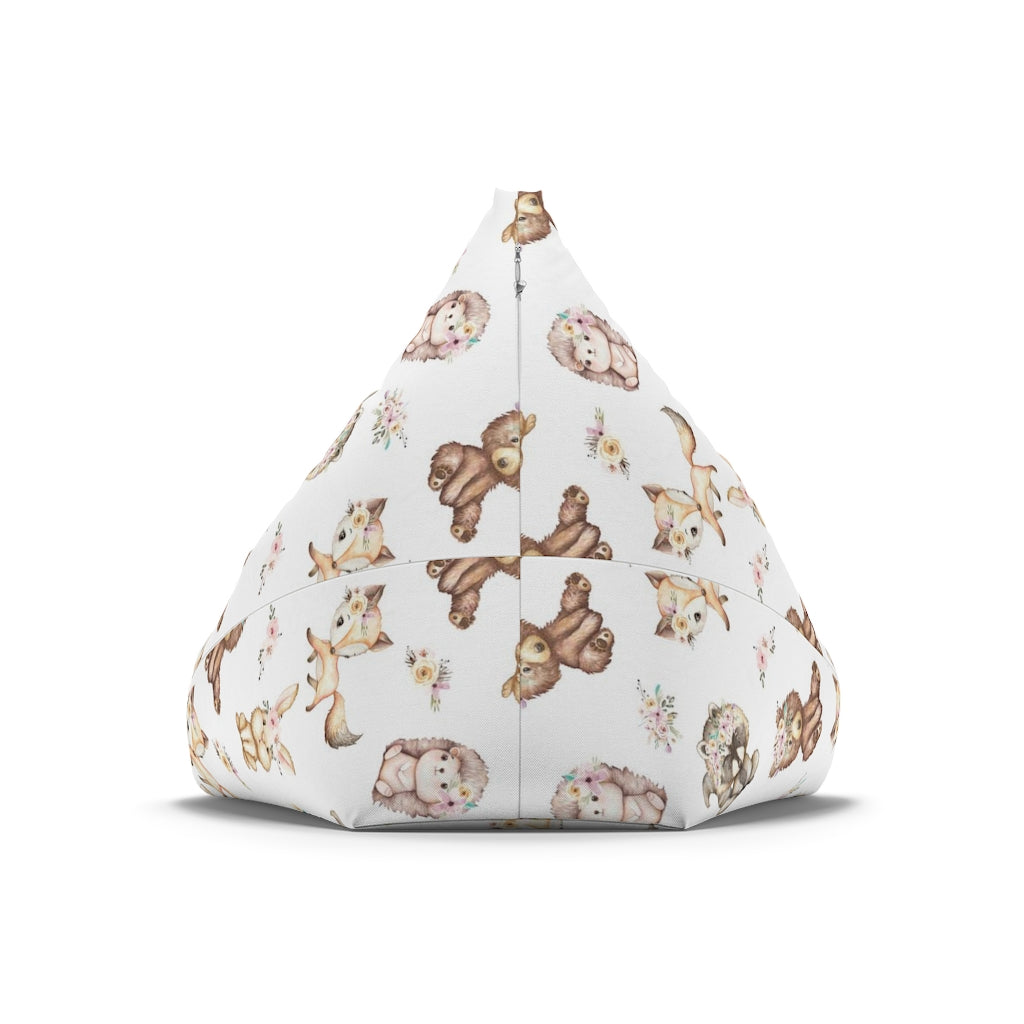 Woodland Bean Bag Chair Cover, Frest Animals kids room decor - Forest Friends