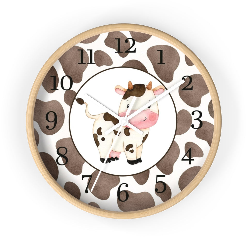 Cow Kids Wall Clock | Farm Nursery Decor