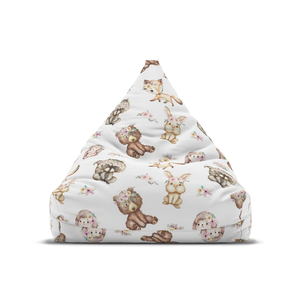 Woodland Bean Bag Chair Cover, Frest Animals kids room decor - Forest Friends