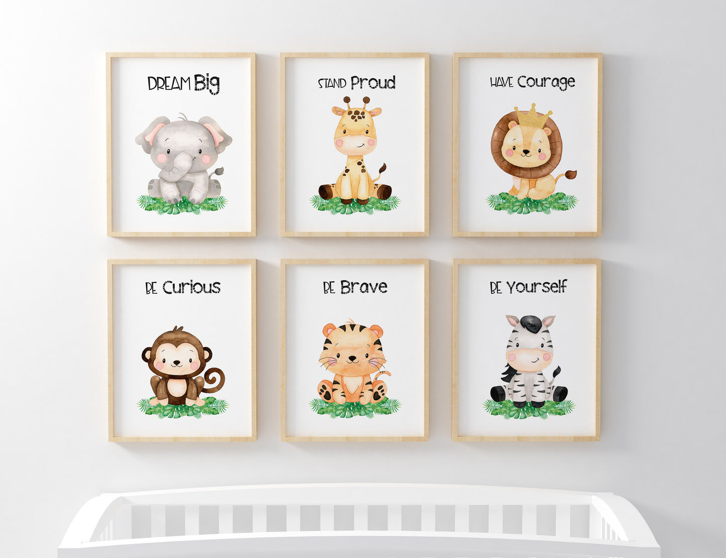 Set of 6 PRINTABLE Safari Wall Art, Jungle Nursery Prints - Safari Explorer